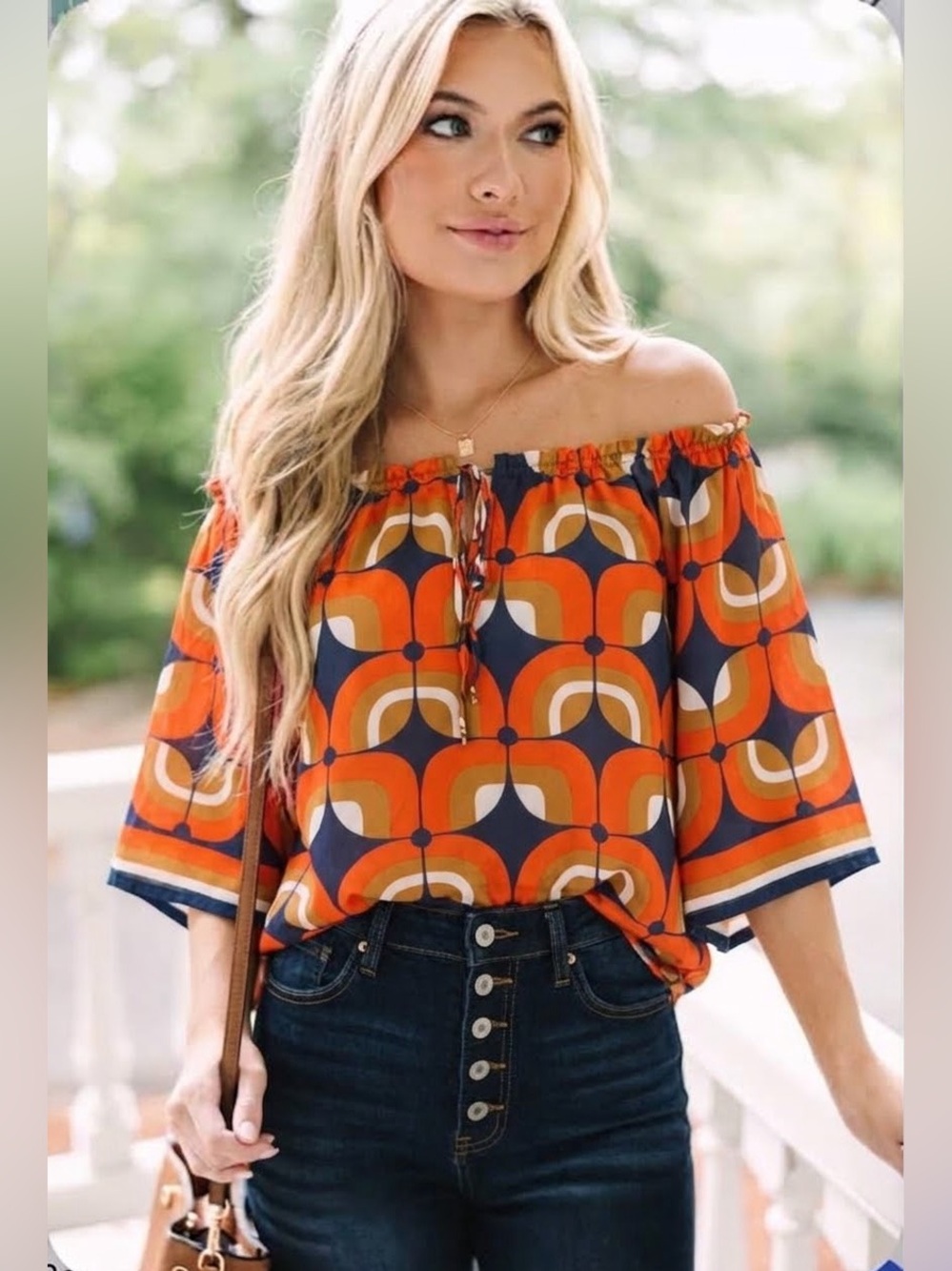 ALTEA $380 • 19.5” ptp • luxury Italian geometric print silk blouse